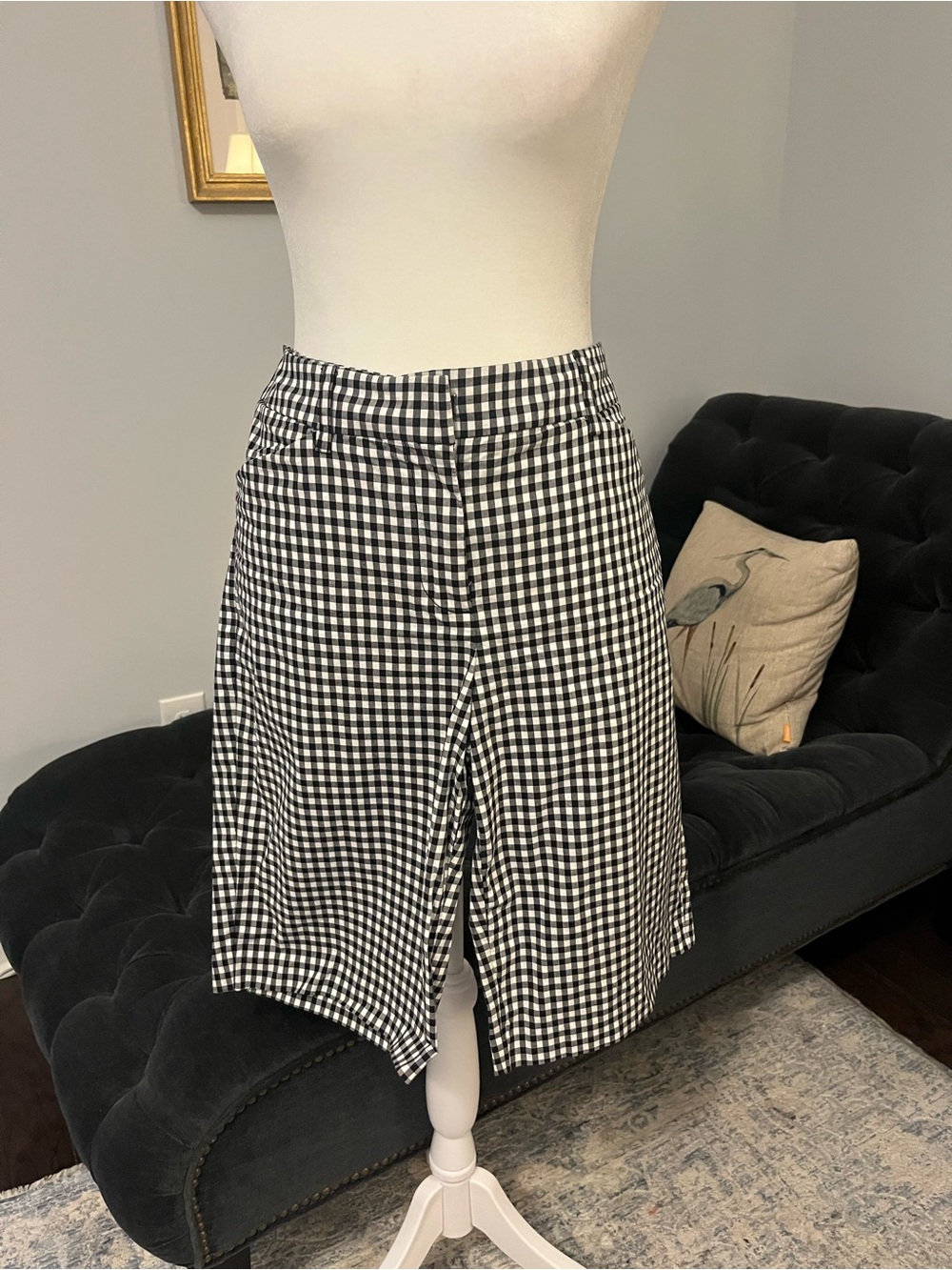 Jones New York Black and White Gingham Bermuda Shorts